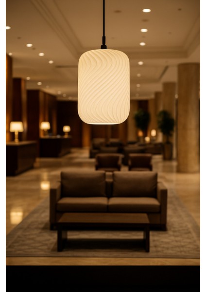 Dekoratif Avize Spiral Serisi Ev Ofis Veranda Mutfak Çap 20 cm fırsatları