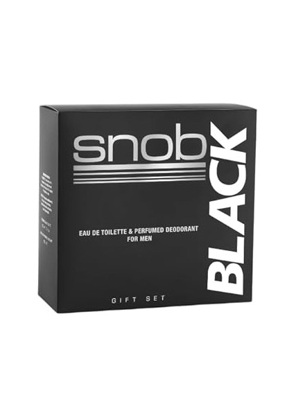 Snob Black Eau De Toilette & Deodorant Seti