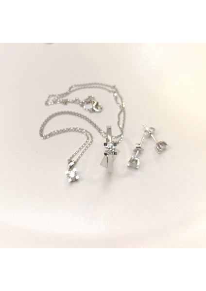 Pırlanta Tek Taş Set Takım 18 Ayar Altın Hd Videolu