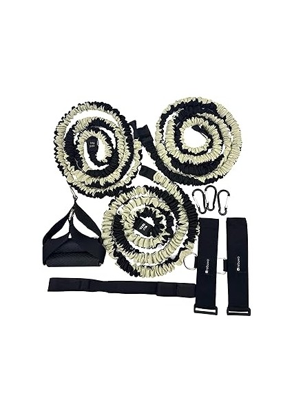 Rebuwo 3x Direnç Egzersiz Seti Ev Fitness Için Çok Amaçlı Taşınabilir Egzersiz Aleti Üst Vücut