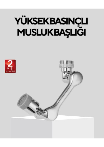 Döner Musluk Başlığı Çok Açılı Robotik Kol Su Tasarruflu