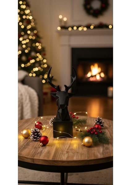 Boynuzlu Geyik Biblo – Yılbaşı Dekoratif Hediyeler