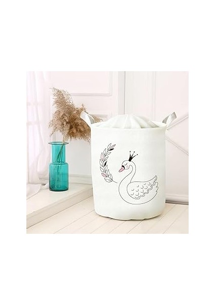 Çok Amaçlı Oyuncak Saklama Kutusu Kirli Çamaşır Piknik Sepeti Katlanır Düzenleyici Keçe 00013