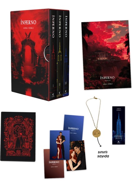Kolyeli Kutulu Inferno 1-2-3 Ciltli Set-Asena Nişikli