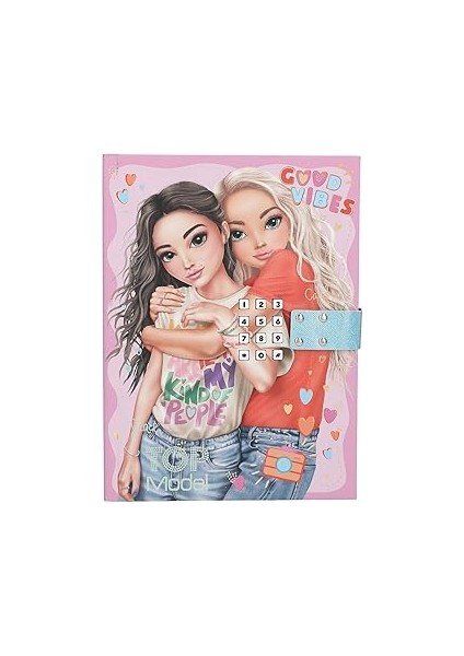 Depesche 13231 Topmodel Günlük, Sayı Kodlu ve Sesli Kitap, Pembe ve Mavi, Motifli ve 80 Çizgi