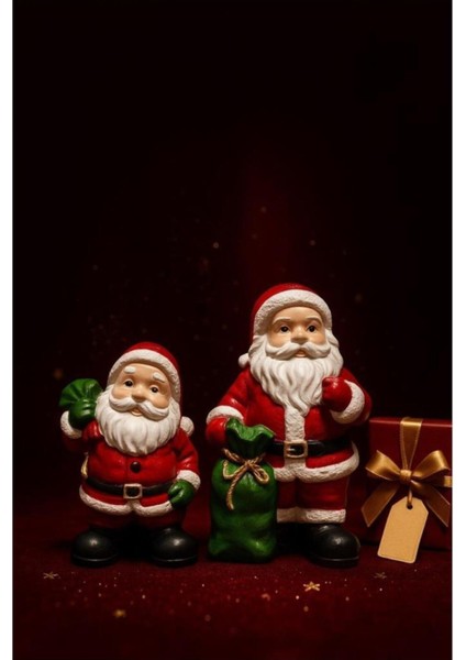 Renkli Ikili Noel Baba Biblosu, Yeni Yıl ve Noel Dekorasyonu Için Şık Figür modelleri