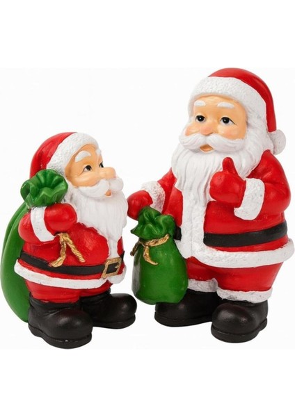 Renkli Ikili Noel Baba Biblosu, Yeni Yıl ve Noel Dekorasyonu Için Şık Figür fırsatları