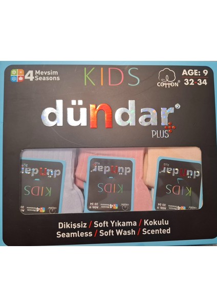 Plus Çocuk Cotton 4 Mevsim Çorap - Dikişsiz - Soft Yıkama - Kokulu - 6 Adet indirimleri