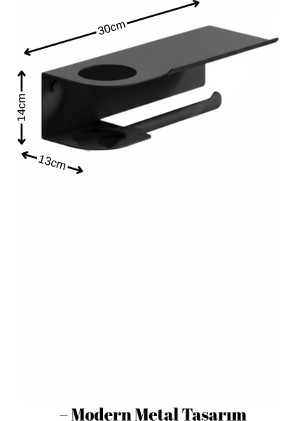 Siyah Metal Raflı Tuvalet Kağıtlığı Telefon Koyma Alanlı Çok Amaçlı Banyo Wc Aksesuarı modelleri