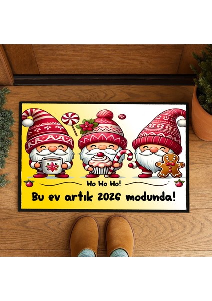 Yılbaşı Temalı Kapı Önü Paspası 60X40 Cm, Renkli ve Şık Tasarım fiyatları