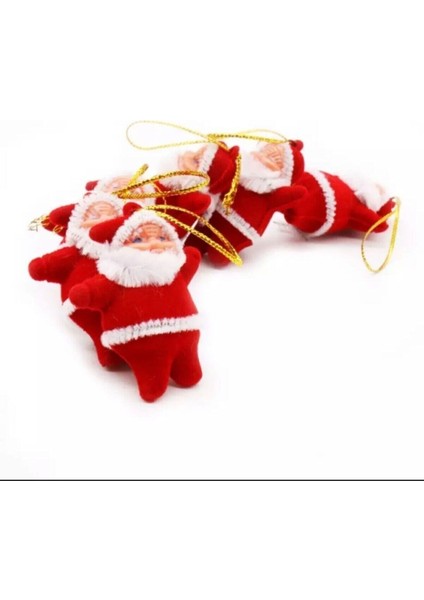 Kırmızı Noel Baba Ağaç Süsü, 12'li, Yılbaşı Dekorasyonu, Sevimli ve Şık Süsler fiyatları