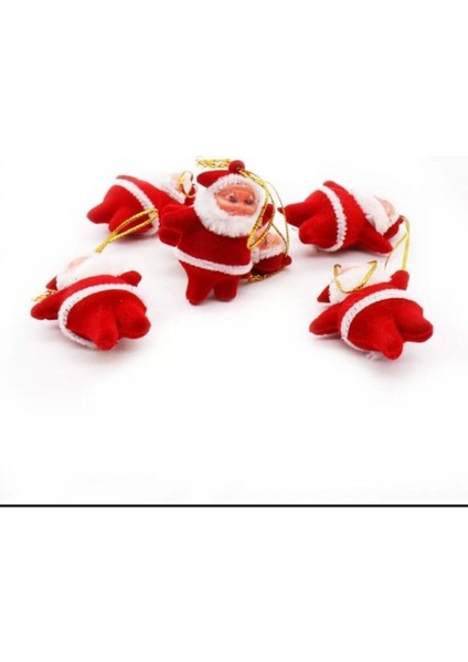Kırmızı Noel Baba Ağaç Süsü, 12'li, Yılbaşı Dekorasyonu, Sevimli ve Şık Süsler modelleri