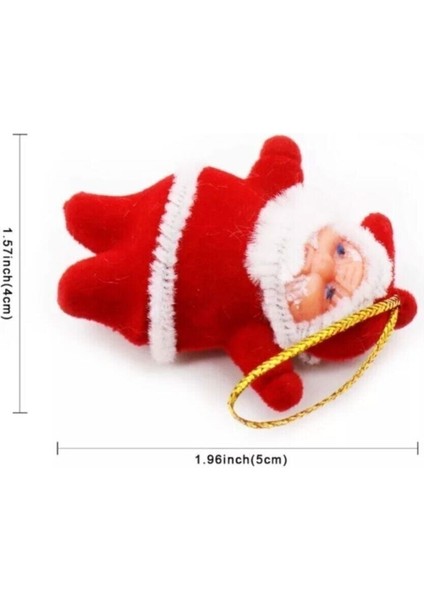 Kırmızı Noel Baba Ağaç Süsü, 12'li, Yılbaşı Dekorasyonu, Sevimli ve Şık Süsler indirimleri