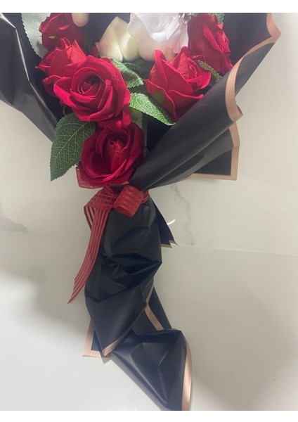 Sevgililer Günü Ayıcıklı Gül Buketi Ledli Çiftlere Özel Hediye fiyatları