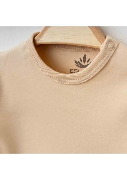 Organik Patikli Tulum Seti – Tavşan Desenli & Düz Bej modelleri