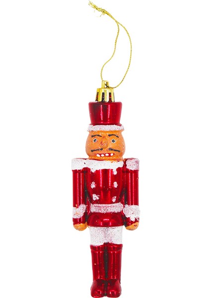 Yılbaşı Ağaç Süsü 3'lü Simli Kurşun Asker Fındıkkıran 13 cm Kırmızı fırsatları