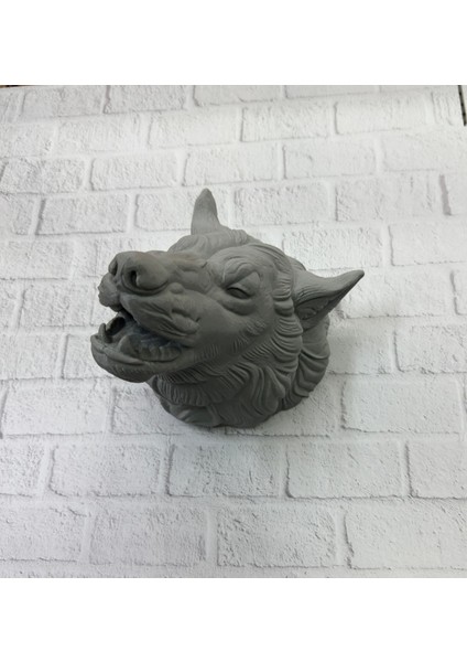 Gri Kurt Duvar Dekoru Asılabilir Dekoratif Heykel Tasarım modelleri