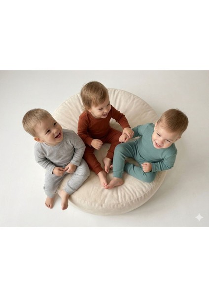 3'lü %100 Pamuklu Uzun Kol Bebek Body Pantolon Takım fiyatları