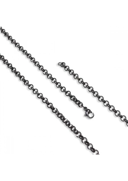 Unisex Forse Çelik Kolye 1mm x 4mm