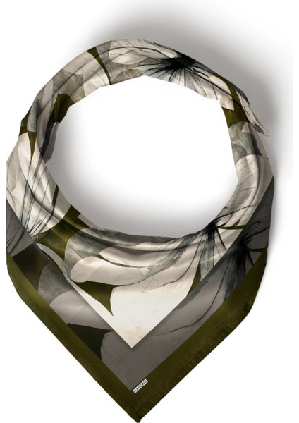 Bej Çiçek Desenli Bandana Fular fırsatları