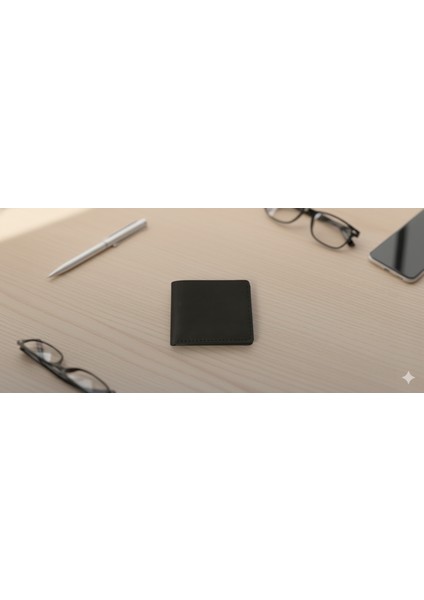 Hakiki Deri Erkek Cüzdanı Minimalist Ince Kartlık Siyah modelleri