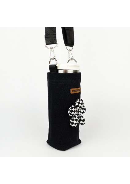 El Yapımı 0,5 Litrelik Matara Termos Kılıfı Pofuduk Damalı Çiçekli fırsatları