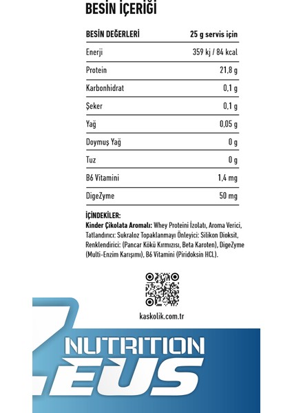 Clear Whey Zeus Nutrition 400GR-KINDER-ÇIKOLATA-SHAKER modelleri