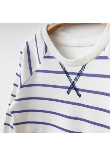 Çizgili Organik Bebek Takımı – Lacivert fiyatları