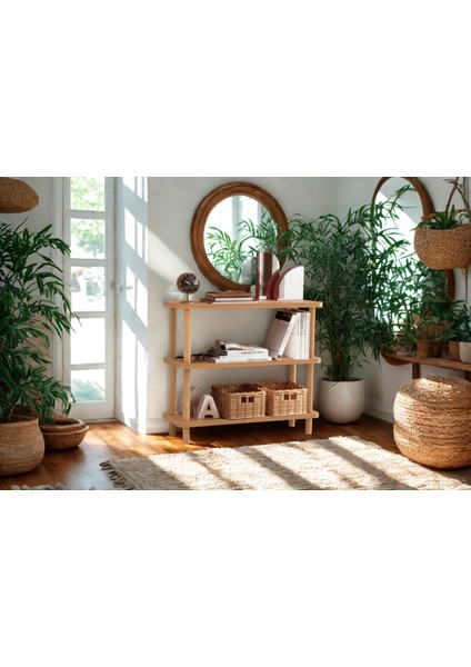 Dublin Aria Kısa Kitaplık 80X28 Natural