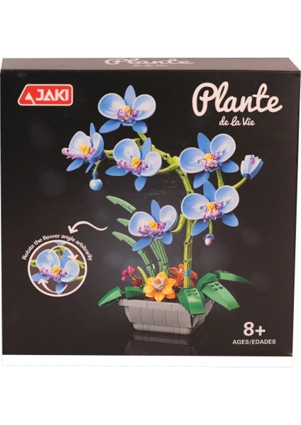 JK29011 Jaki Mavi Orkide Saksıda 581 Parça Block Oyuncak