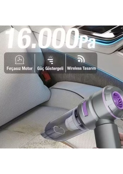 ® 9 Farklı Uçlu Kablosuz Şarjlı Araç Içi Süpürge - Wireless Destekli, Güçlü Emiş, Taşınabilir Pratik Araç Temizleyici indirimleri
