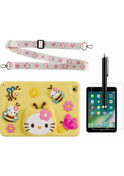 iPad Air 4.nesil 10.9 Inç A2316 A2072 Arılı Standlı Askılı Kılıf Tablet Kalemi+Kirilmaz Cam