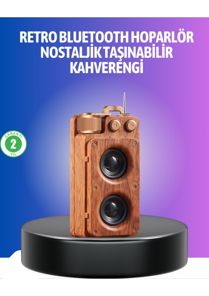 Tasarımlı Hoparlör Uzun Pil Ömürlü ve Fm Destekli