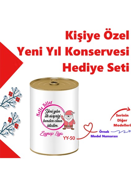 Sevgiliye Özel Yeni Yıl Sürpriz Konsept Hediye Kutusu Kişiye Özel Romantik Yılbaşı Sürpriz Konsept Hediye Seti - (100 Yeni Yıl Model)