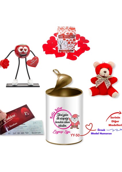 Sevgiliye Özel Yeni Yıl Sürpriz Konsept Hediye Kutusu Kişiye Özel Romantik Yılbaşı Sürpriz Konsept Hediye Seti - (100 Yeni Yıl Model) fiyatları