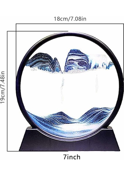 Dekoratif Kum Sulu Kum Saati Yuvarlak Şık Kum Tablosu Kum Saati Şeklinde Kum Tabl - EG001S-4R1IR fiyatları