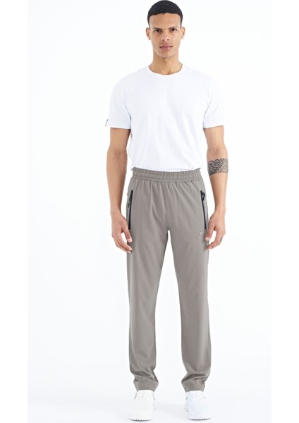 Taş Erkek Fermuarlı Üç Cepli Standart Kalıp Klasik Paça Eşofman Alt - 84768