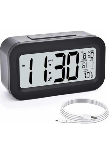 Dijital Masa Saati Takvim Çalar Saat Alarmlı Işıklı LED Ekran Pilli - EG001S-4R0QS4 indirimleri