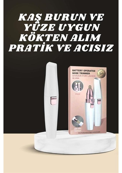Kulak Burun ve Yüz Epilasyon Aleti ve Yüz Masaj Aleti Ikili Cilt Bakım Seti - EG001S-4R69T4