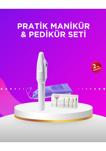 Elektrikli Manikür ve Pedikür Matkap Seti – Ayarlanabilir Hız Ergonomik ve Sess - EG001S-4RBNJ