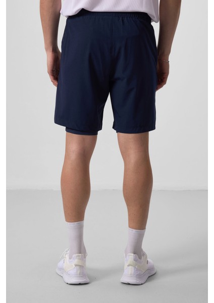 İndigo İnce Yumuşak Standart Fit Erkek Taytlı Şort - 81287