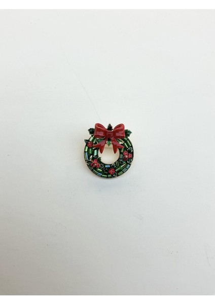 Yeşil Yeni Yıl Çelenk Broş, Şık ve Modern Tasarım, Kolay Kullanım fiyatları
