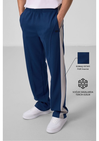 Parlament Yüzeyi Dokulu Standart Fit Palazzo Erkek Pantolon - 82171