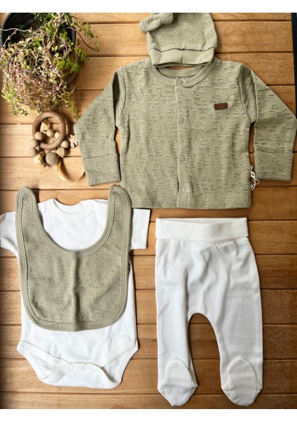 Moinoi %100 Pamuk 5'li Hastane Çıkış Seti-Haki fırsatları