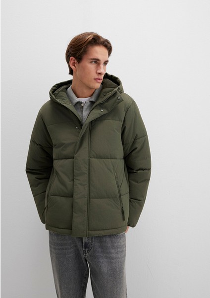 Kapüşonlu Haki Ceket 0110683-80714 fiyatları