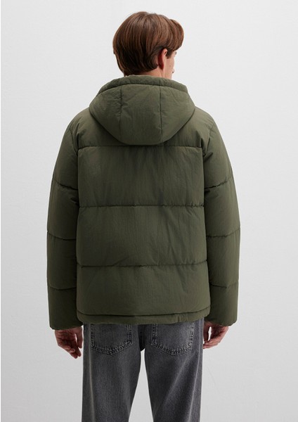 Kapüşonlu Haki Ceket 0110683-80714 indirimleri