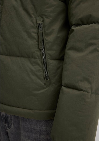 Kapüşonlu Haki Ceket 0110683-80714