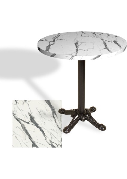 Çipa Laminat Yuvarlak Masa Çap 80CM Esb - Afyon Marble