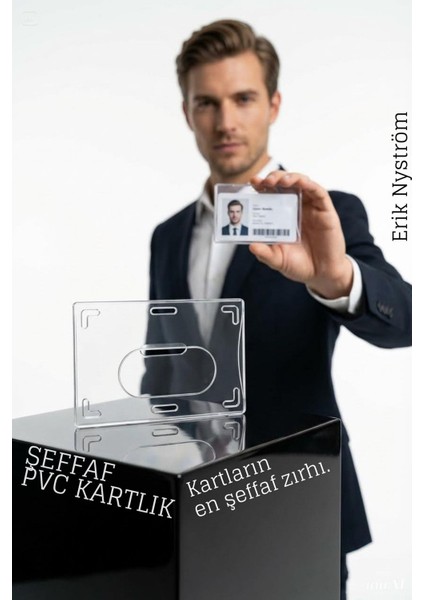 Pvc Kartlık – Ehliyet, Kimlik, Kredi Kartı Koruyucu Şeffaf Plastik Kılıf 722420
