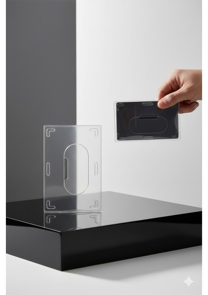 Pvc Kartlık – Ehliyet, Kimlik, Kredi Kartı Koruyucu Şeffaf Plastik Kılıf 722420 fırsatları